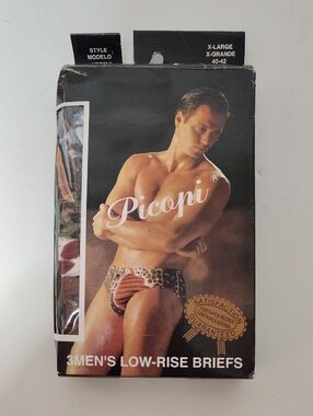 Vintage Men’s Low-Rise Briefs - Leopard Print 3-Pack - Size XLarge